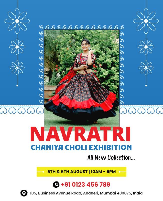 Navratri Chaniya Choli Exhibition Flyer Template