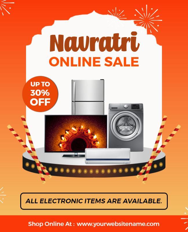 Navratri Online Electronics Sale Flyer Template