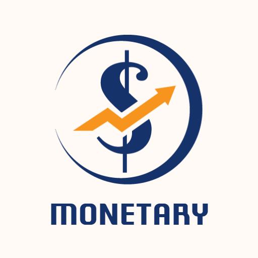 Navy Blue and Orange Financial Growth Symbol Logo Template
