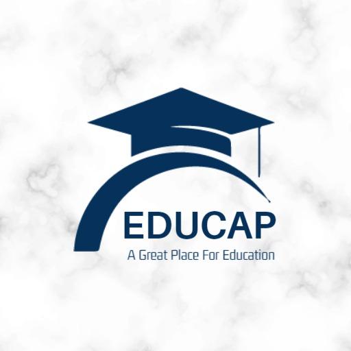 Navy Graduation Cap Symbolizing Quality Education Logo Template
