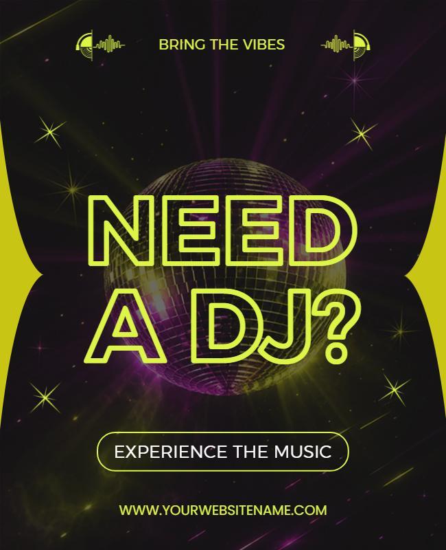 Need a DJ Poster Template