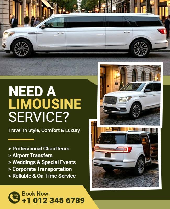 Need a Limousine Service Promotional Flyer Template
