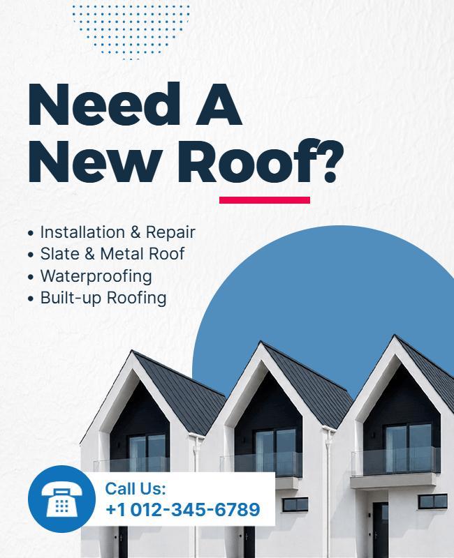 Need a New Roof Marketing Poster Template