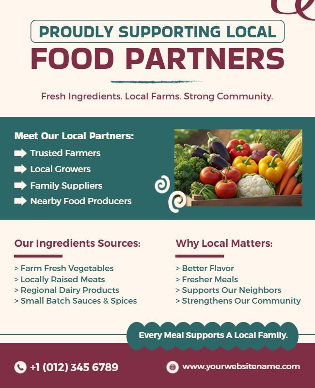 Neighborhood Food Suppliers Advertisement Flyer Template