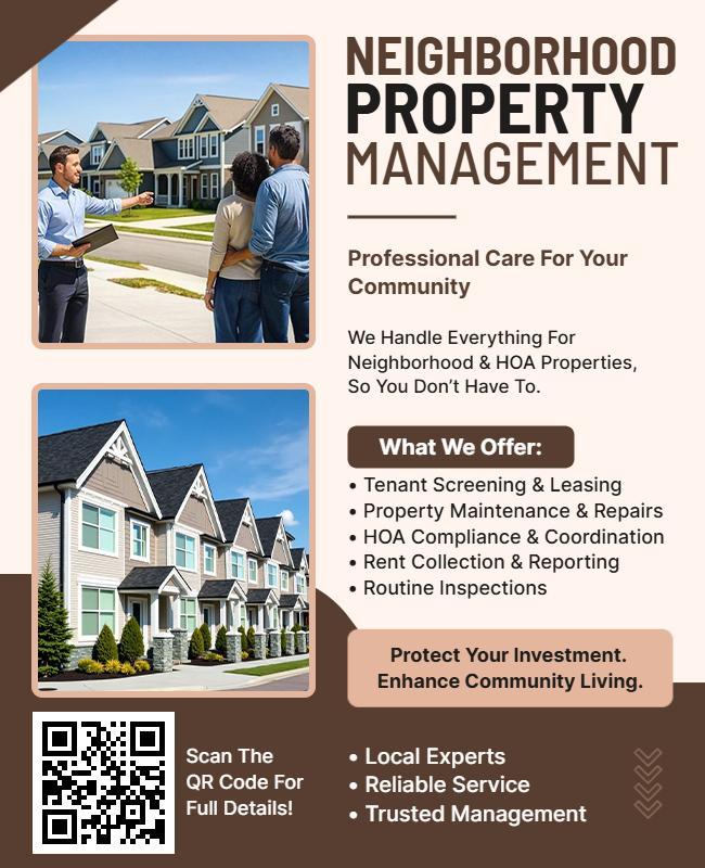 Neighborhood Property Management Services Flyer Template