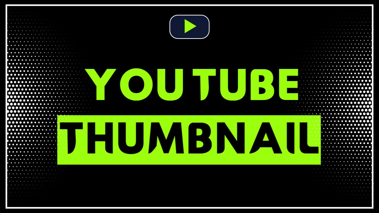 Neon Green Abstract Graphic Design YouTube Thumbnail Template