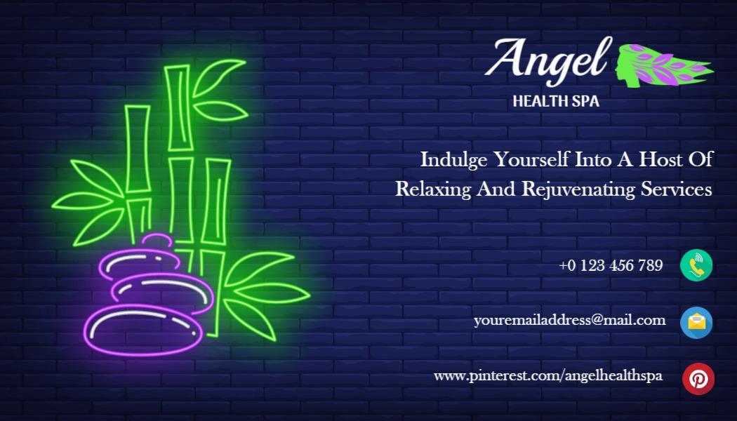 Neon Green Spa Wellness Relaxation Services Business Card Template