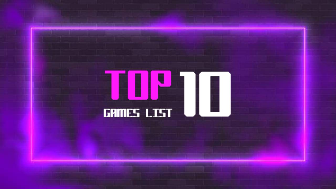 Neon Top 10 Games List Gaming YouTube Thumbnail Template