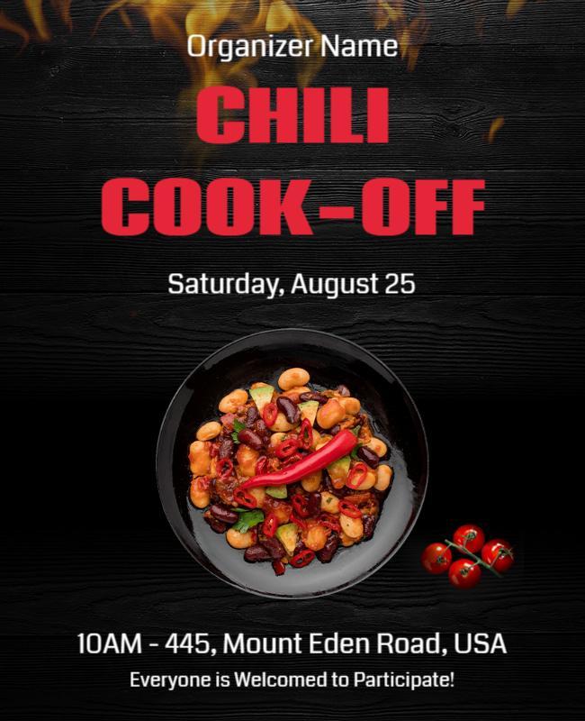 Nero and Nero Chili Cook Off Flyer Template