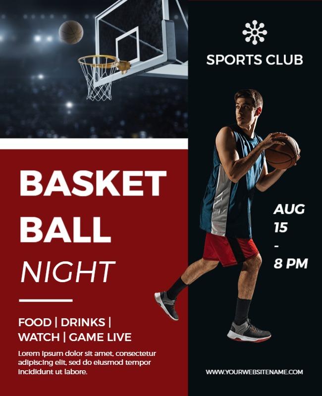 Nero Night Basketball Flyer Template