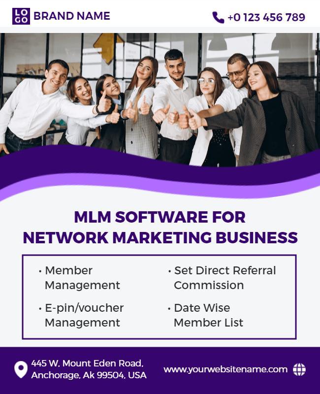 Network Marketing Business Software Flyer Template