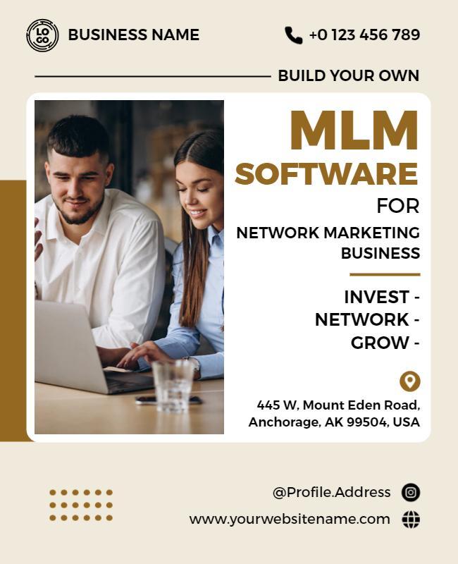 Network Marketing Software Business Promotion Flyer Template