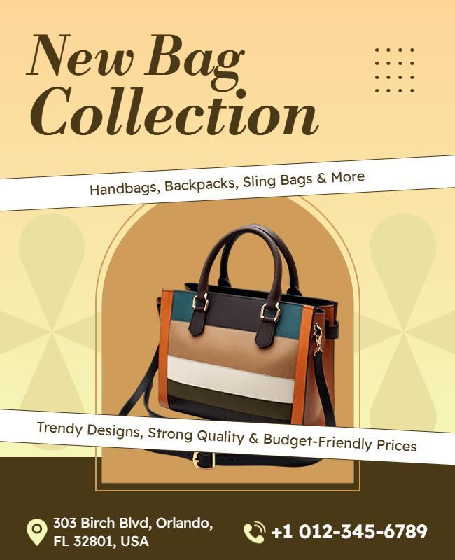 New Bag Collection Promotion Poster Template