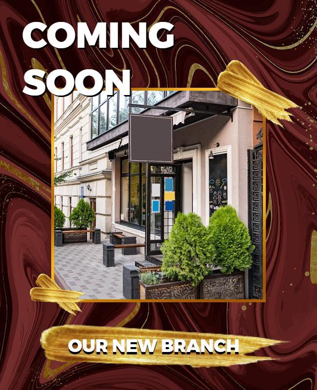 New Branch Opening Announcement Flyer Template