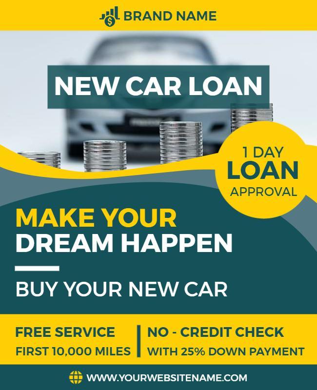 New Car Loan Promotion Flyer Template