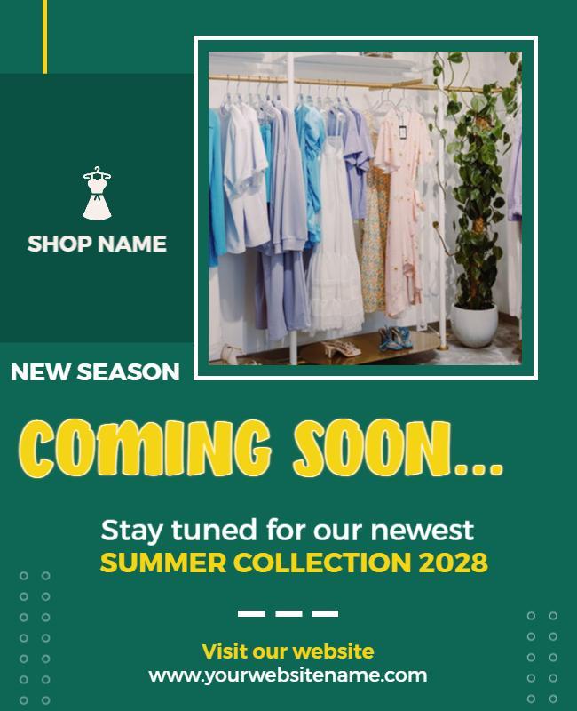 New Clothing Collection Announcement Flyer Template