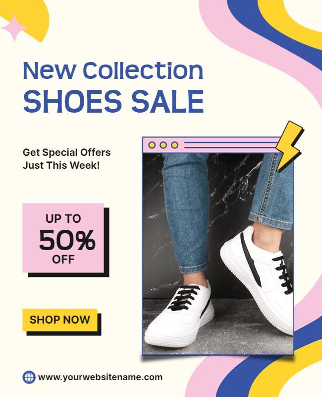 New Collection Shoes Sale Promotion Flyer Template