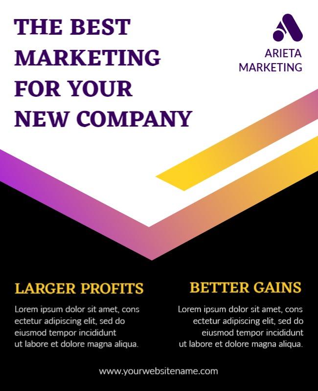 New Company Marketing Strategy Flyer Template