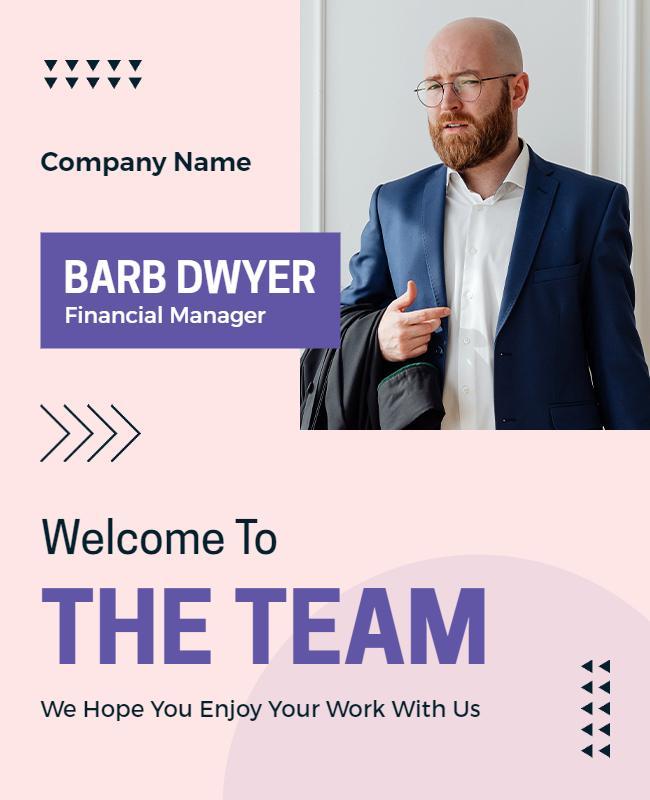 New Employee Introduction Welcome Flyer Template