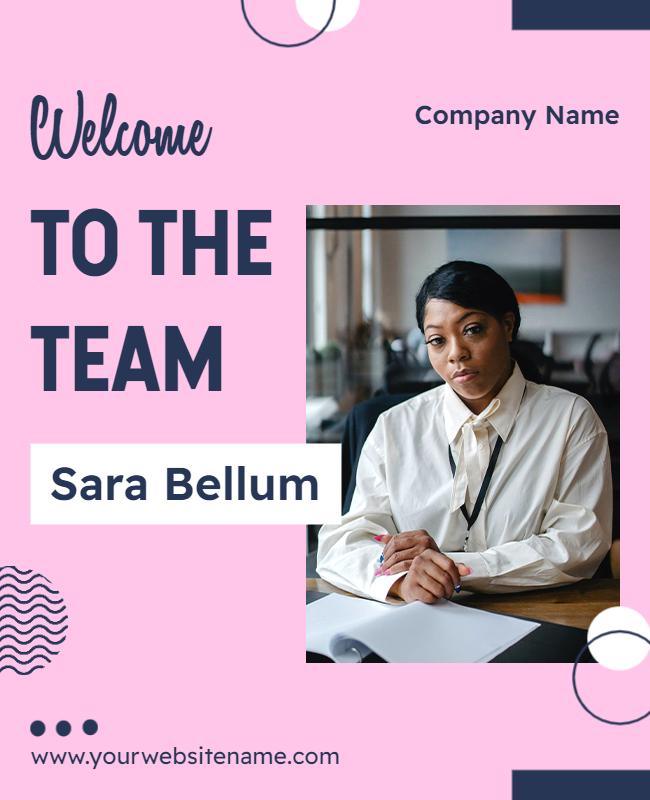 New Employee Welcome Announcement Flyer Template