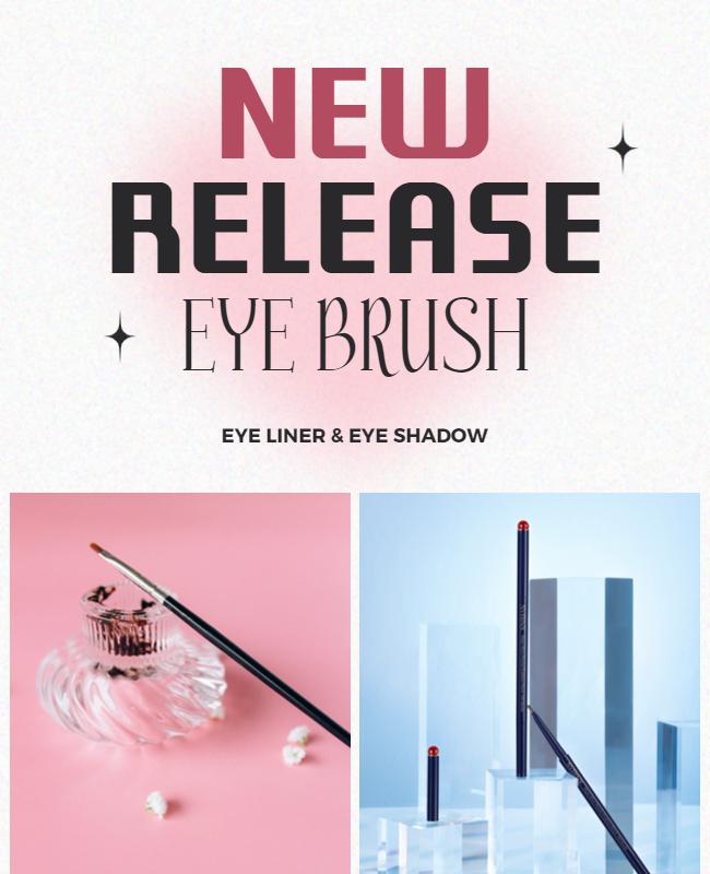 New Eye Brush Product Launch Flyer Template