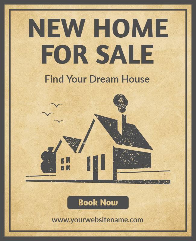 New Home for Sale Promotional Flyer Template