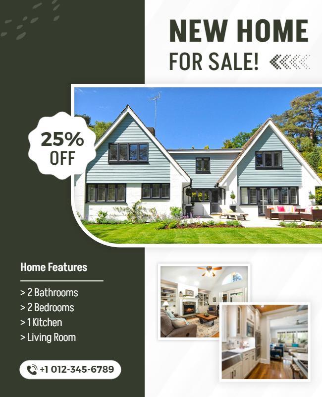 New Home Real Estate Sale Flyer Template