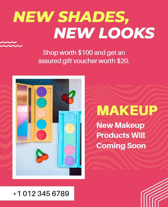 New Makeup Products Promotion Flyer Template