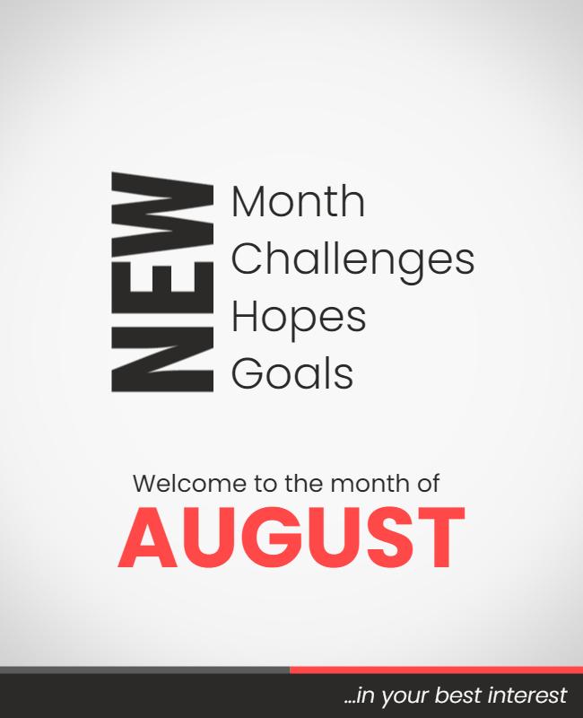 New Month Inspirational Goals Flyer Template