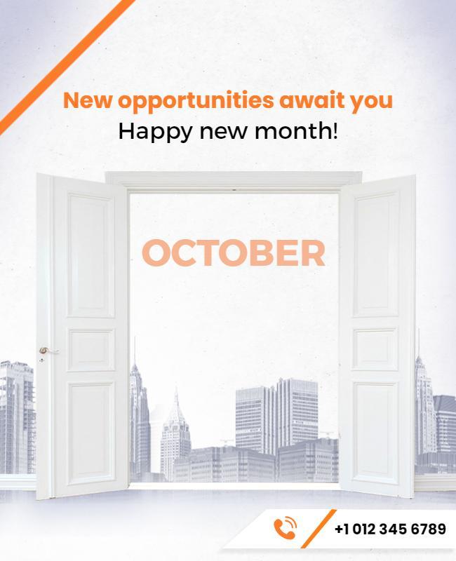 New Month Opportunity Motivation Flyer Template