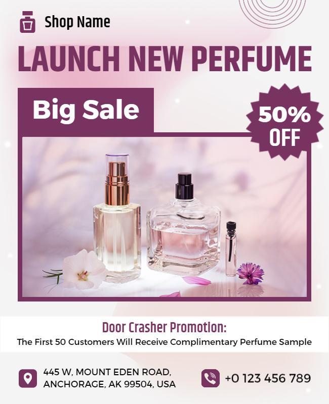 New Perfume Launch Sale Flyer Template