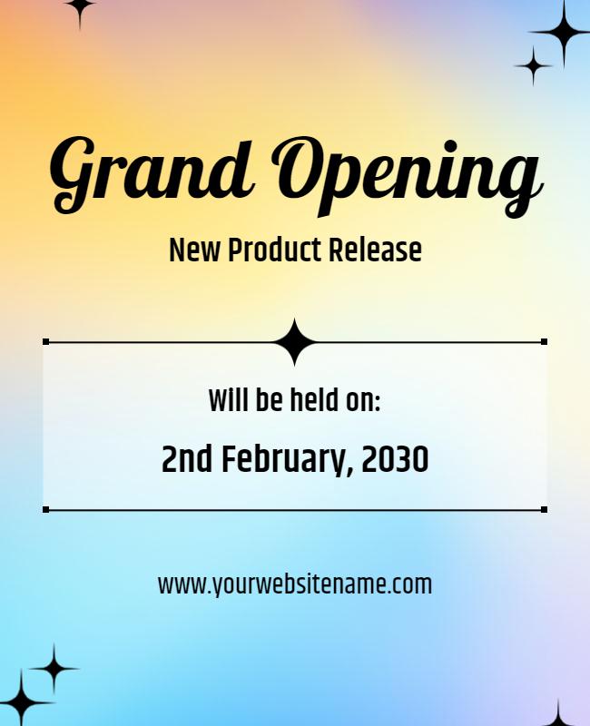 New Product Grand Opening Event Flyer Template