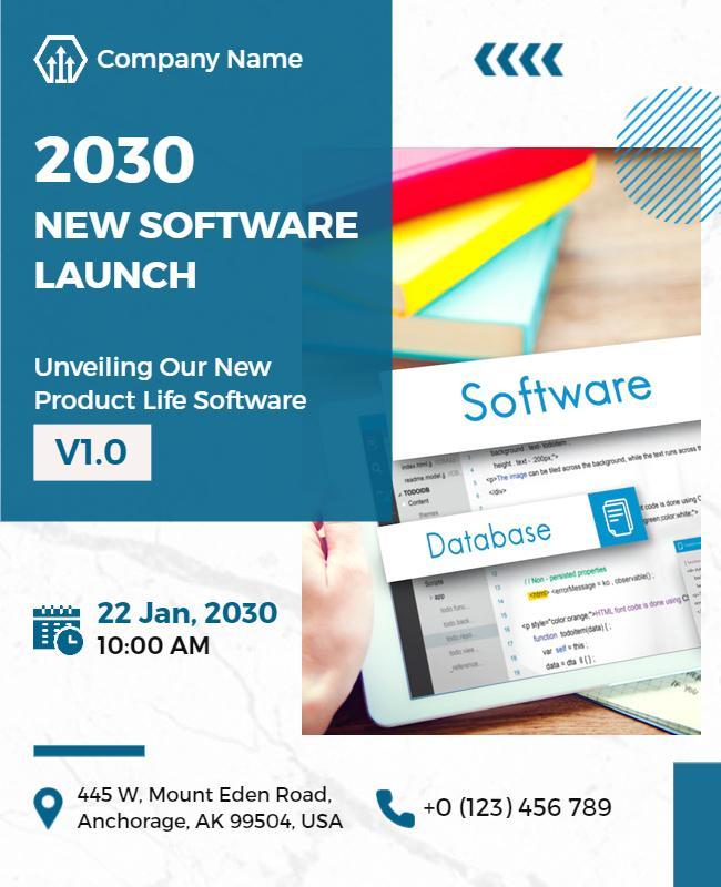 New Software Launch Event Flyer Template