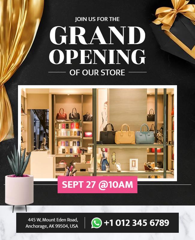 New Store Opening Promotional Event Flyer Template