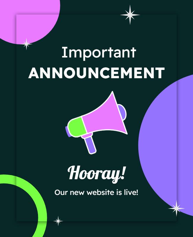 Colorful Announcement with Playful Design Elements Flyer Template