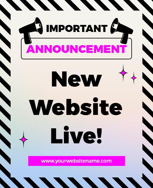 New Website Launch Announcement Flyer Template