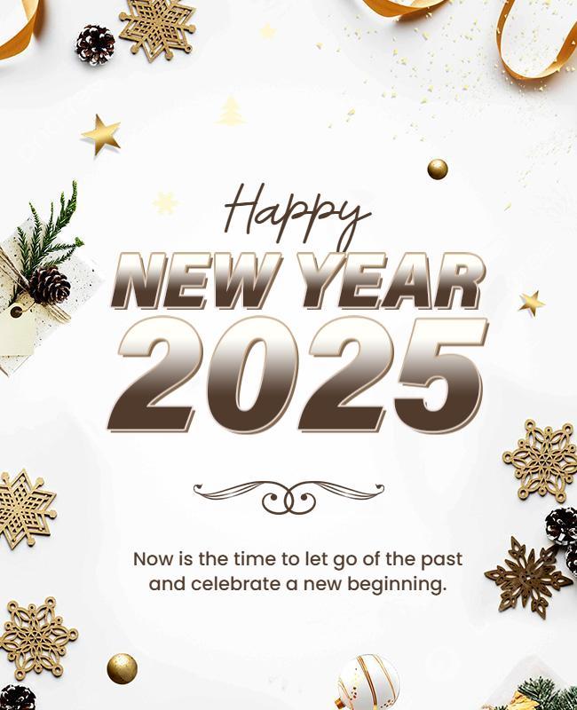 New Year Celebration 2025 Festive Flyer Template