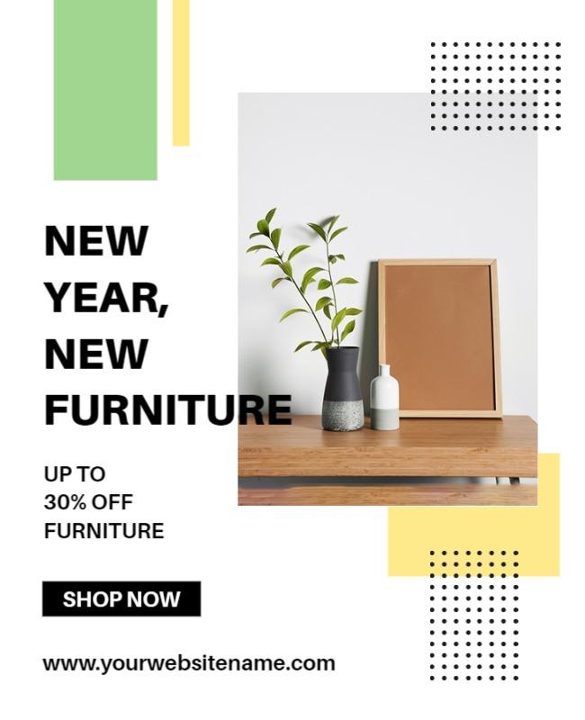 New Year Furniture Sale Flyer Template