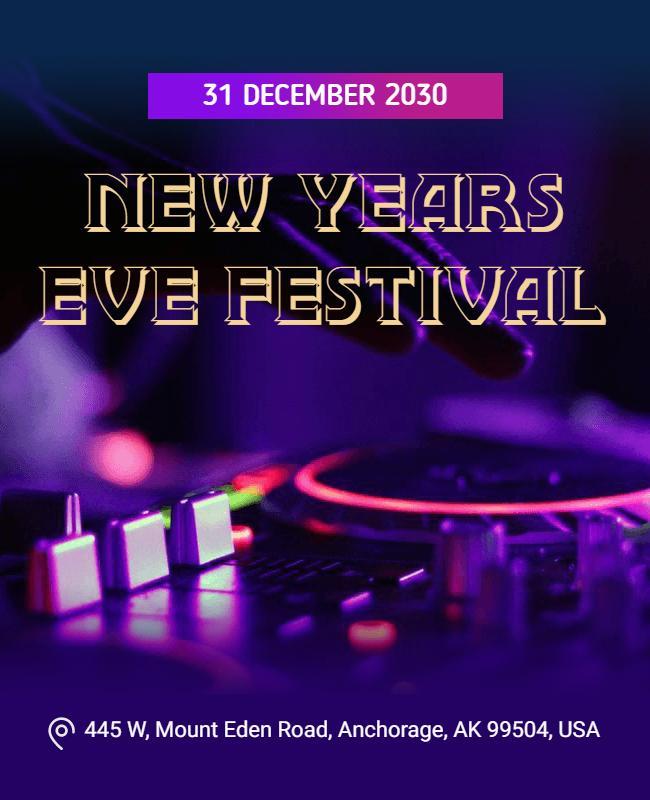 New Years Eve Music Festival Flyer Template