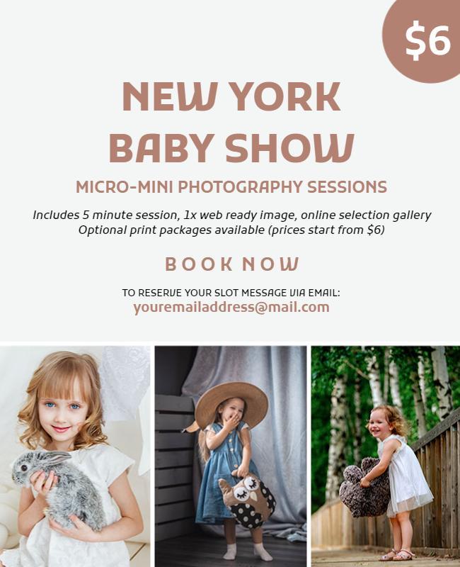 New York Baby Show Photography Flyer Template