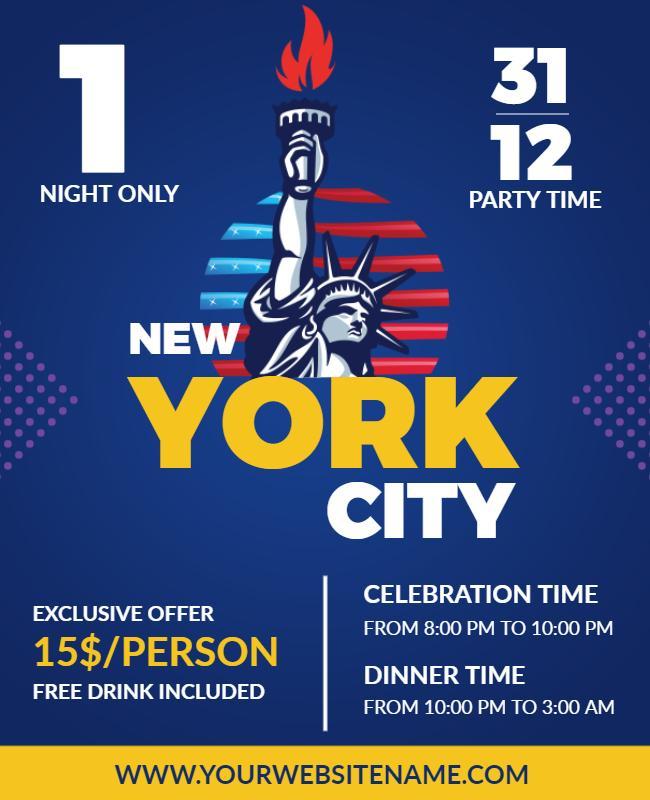 New York City Celebration Event Flyer Template