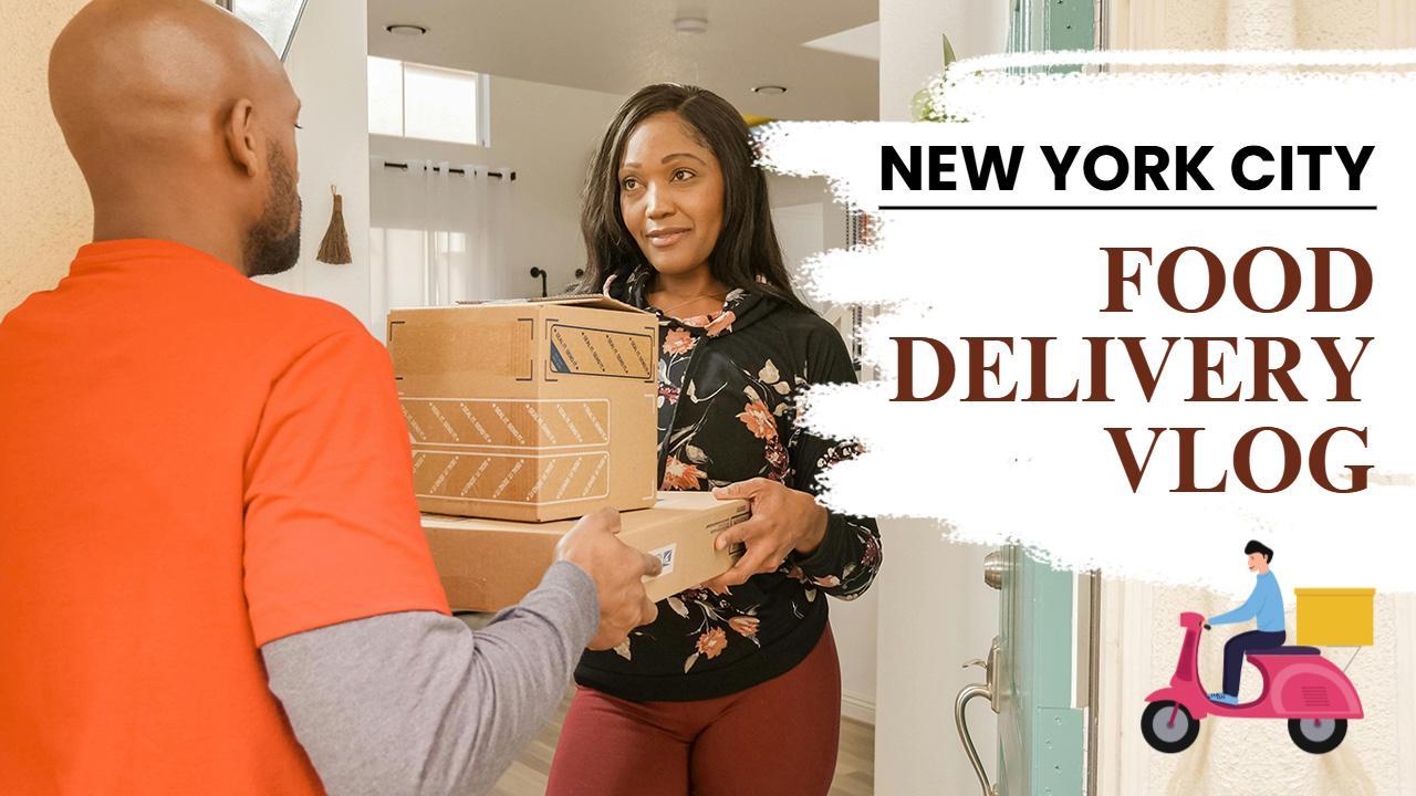 New York City Food Delivery VLog YouTube Thumbnail Template