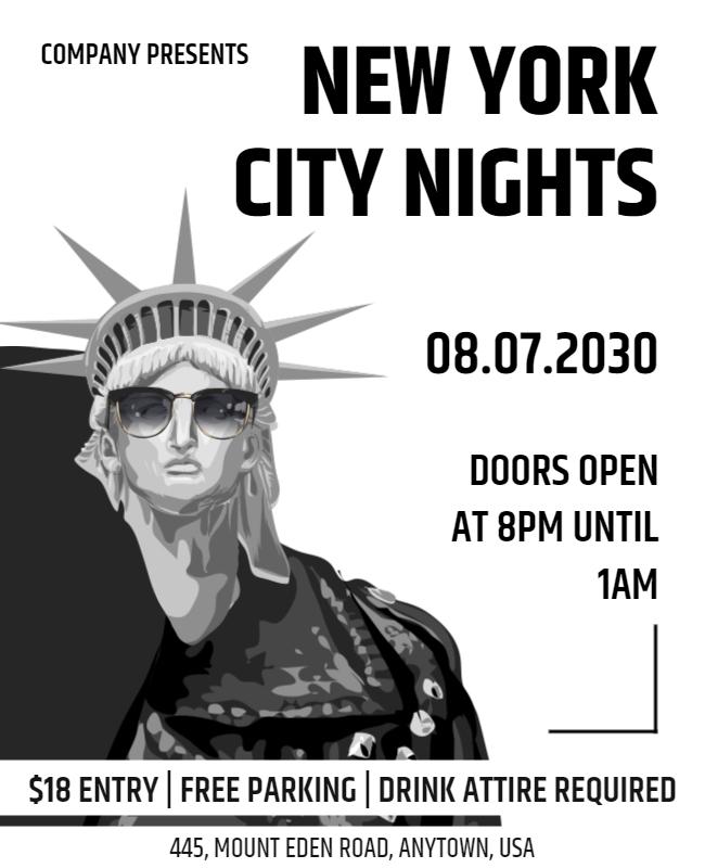 New York City Nightlife Event Flyer Template