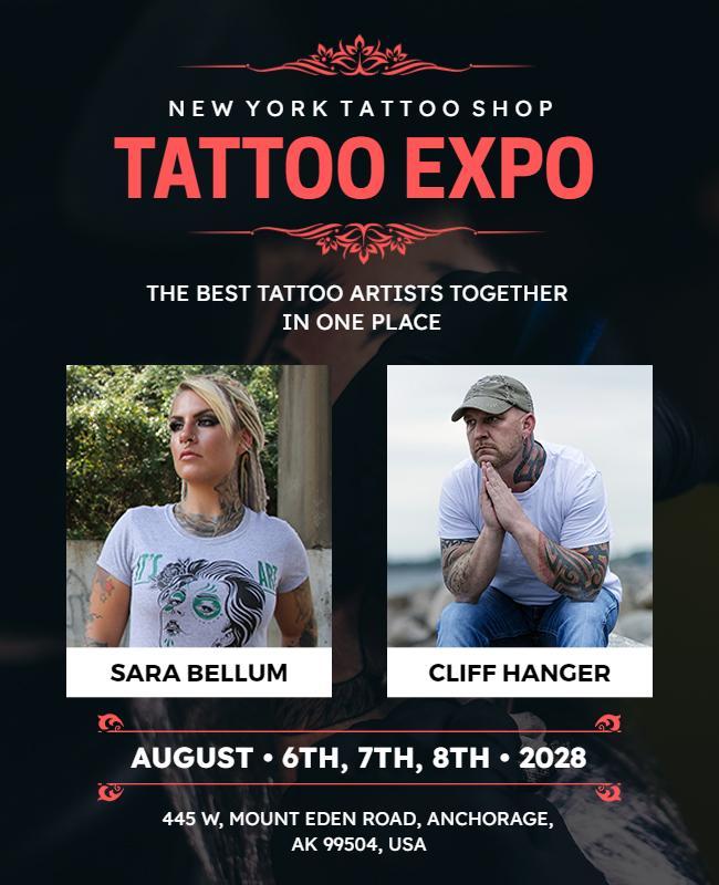 New York Tattoo Expo Event Flyer Template