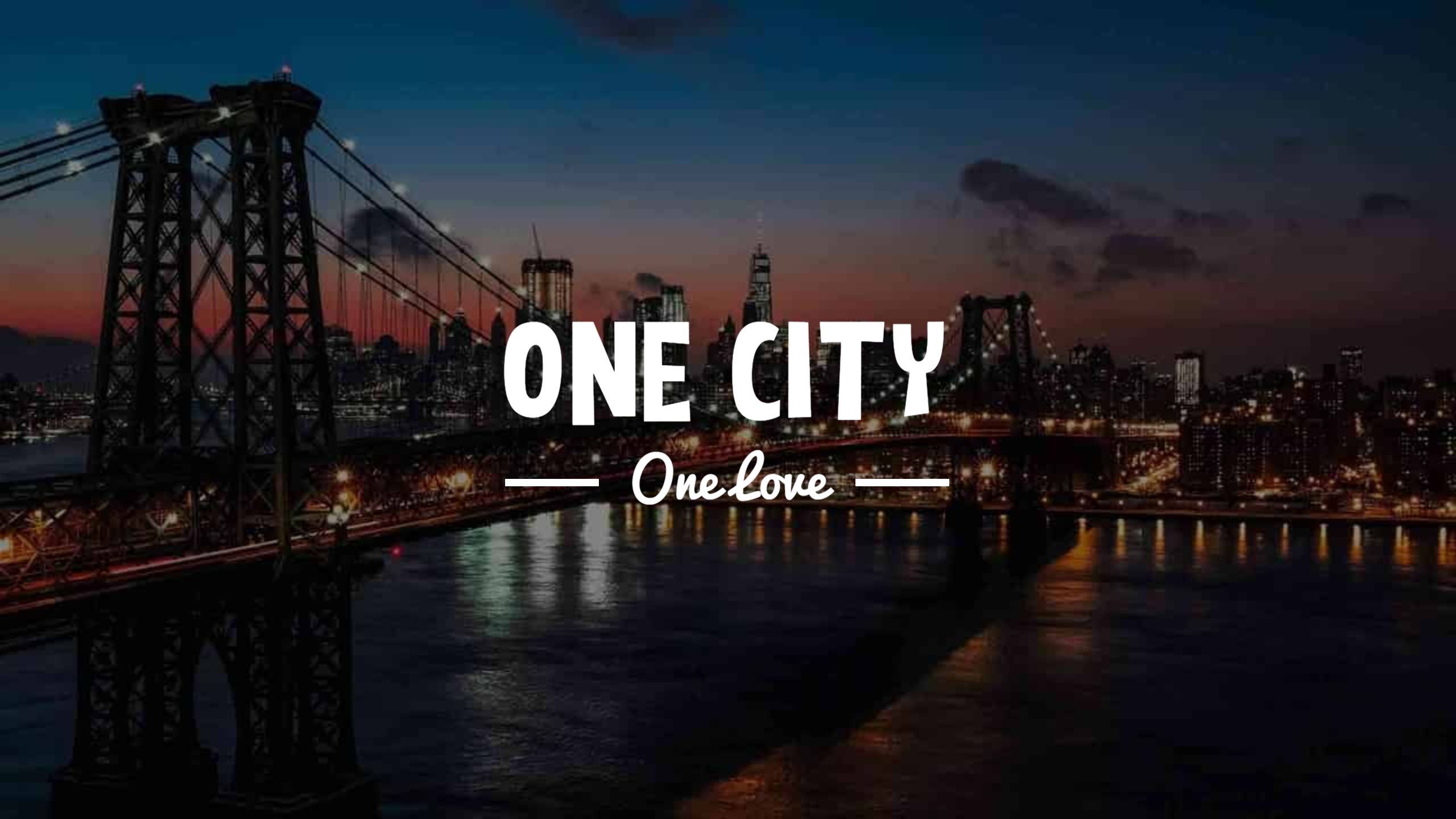 Night Cityscape with Bridge and Slogan YouTube Banner Template