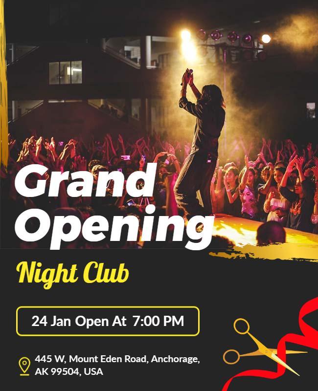 Night Club Grand Opening Event Flyer Template