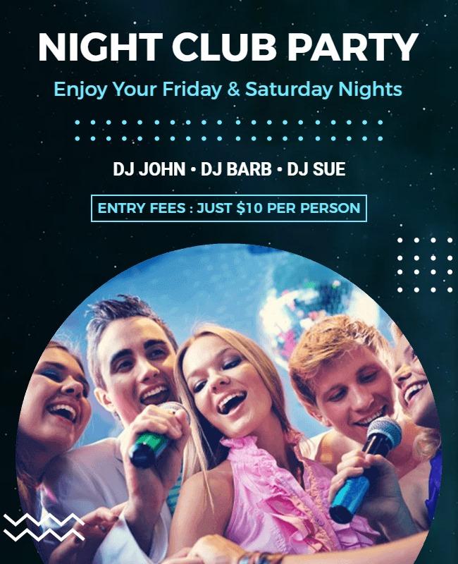 Night Club Weekend Party Flyer Template