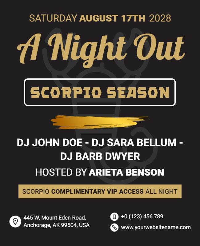 Night Out Music Event Flyer Template