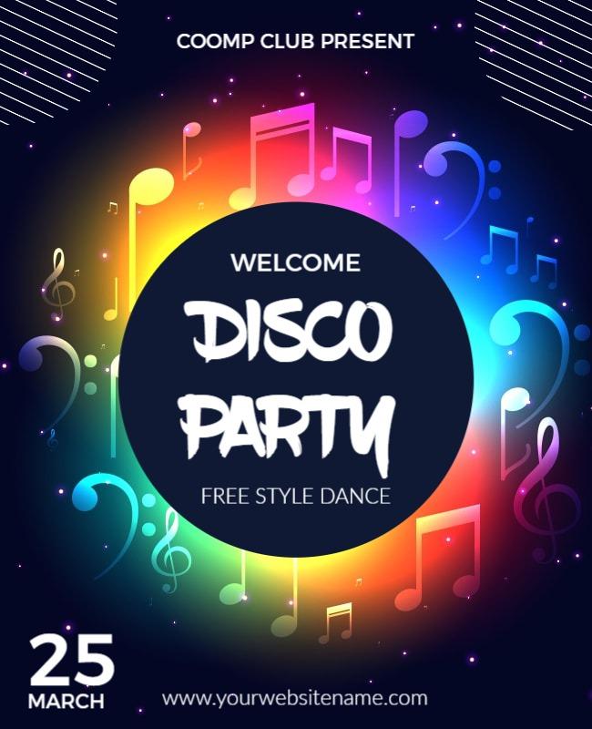 Nightclub Disco Party Event Flyer Template