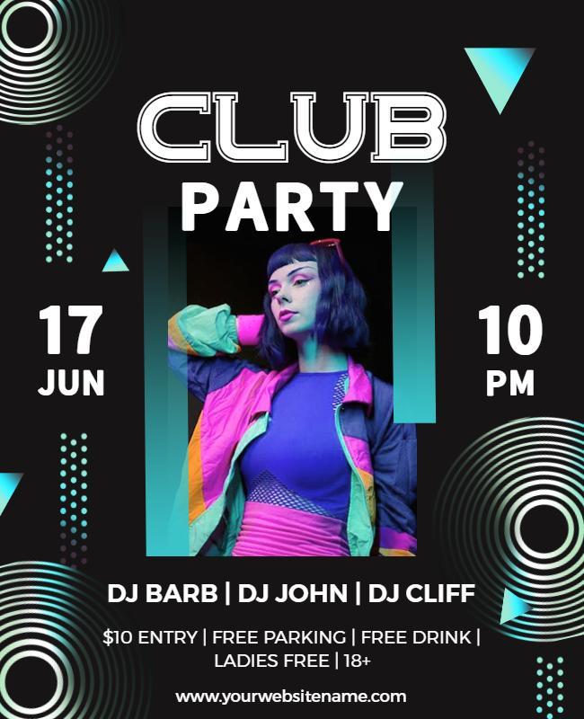 Nightclub Dj Event Party Flyer Template